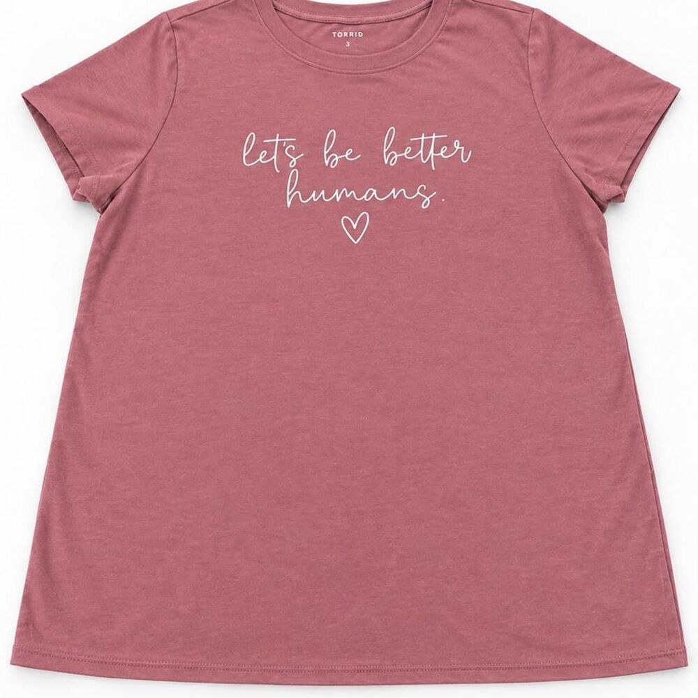 Torrid Women's Pink and Red T-shirt